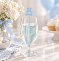 Teddy bear acrylic drink stirrers for baby shower