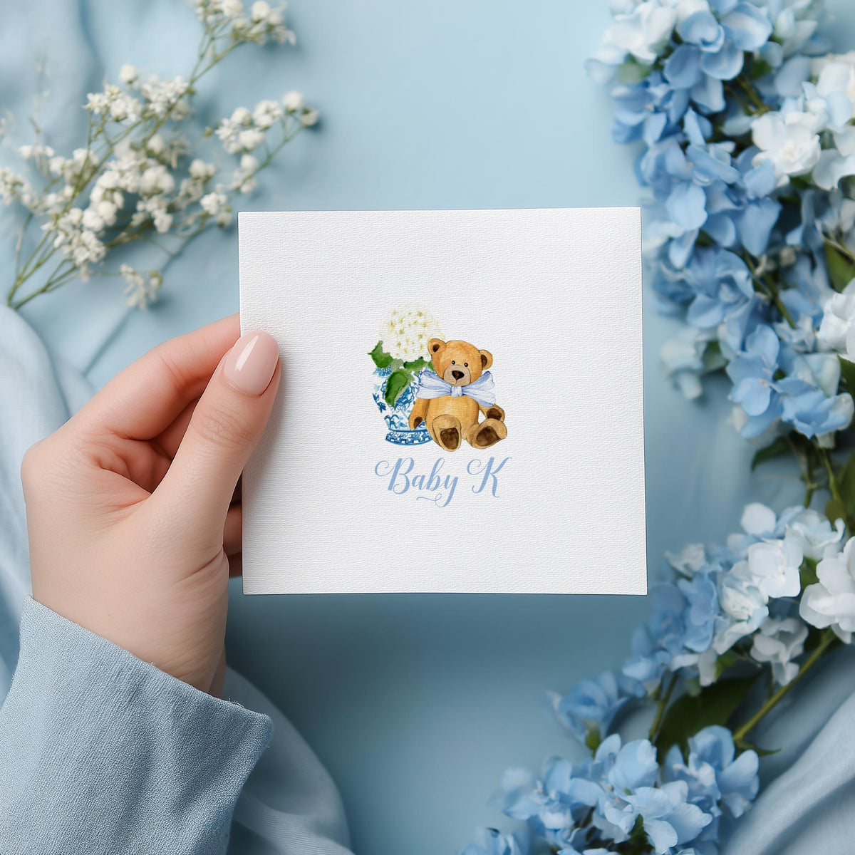 Teddy Bear Baby Shower Napkins: Custom Personalized Party Decor