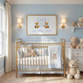 Teddy Bear Monogram Nursery Art: Baby Boy Room Decor - image 1
