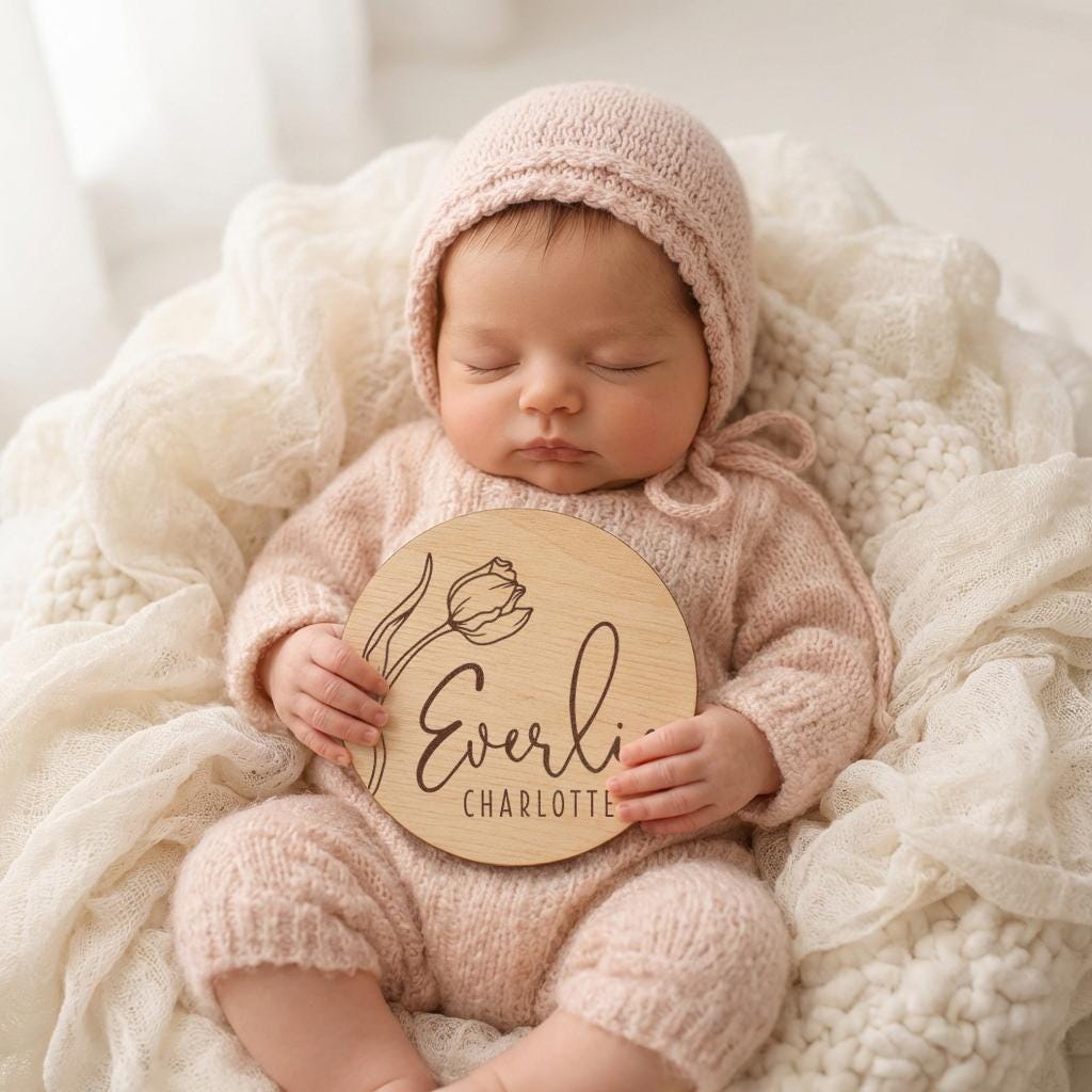 Tulip Baby Name Sign - image 1