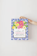 Tuscan Lemon & Fuchsia Floral Bridal Shower Welcome Sign 1