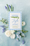 Watercolor Alligator Boy 3rd Birthday Invitation printed children's birthday invitation