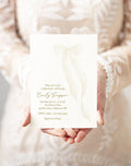 Watercolor Bow Baby Shower Invitations: Gender Neutral, Cream, Printed printed invitation