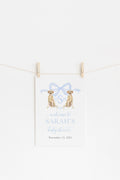 Watercolor Labrador Baby Shower Welcome Sign