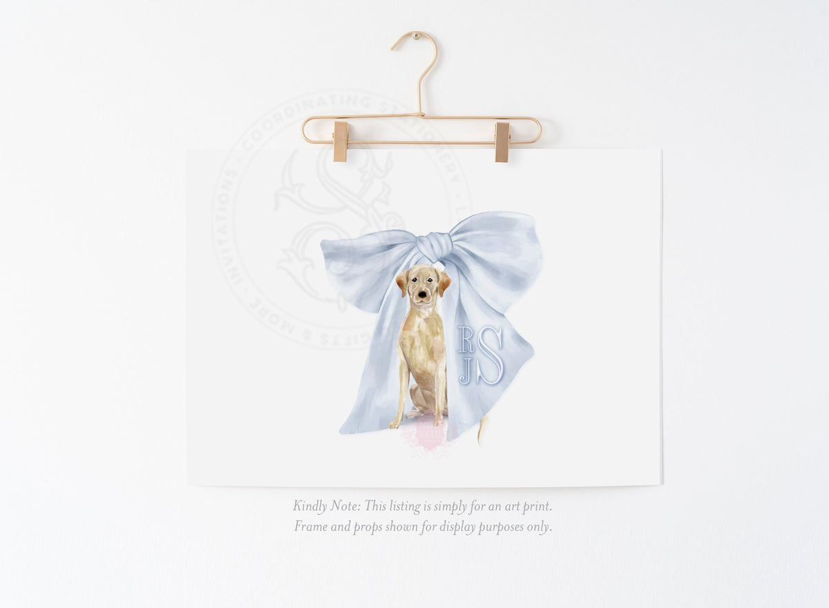 Yellow Labrador Monogram Print: Boy Nursery Wall Art - image 2